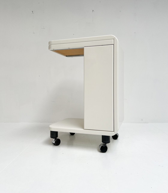 Image 1 of Vintage Bed Trolley Or Nightstand On Wheels, 1970'S