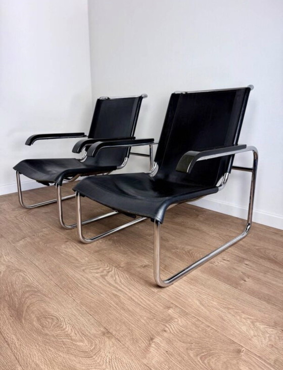 Image 1 of Pair of Thonet B35 armchairs - Marcel Breuer Bauhaus edition - vintage