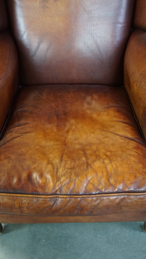 Image 1 of Vintage Schapenleren Oorfauteuil