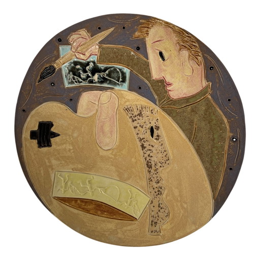 Originele Keramische Kunstbord Kunstenaar Dimitrios Xanthopoulos – Ceramic