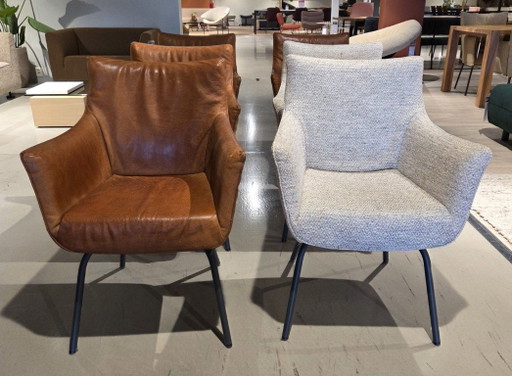 Label Armstoel Chief Low S/6 – Label Vandenberg, eetkamerstoelen