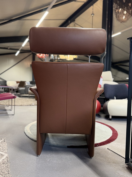 Image 1 of Jori Fauteuil Met Hocker Bruin Leer