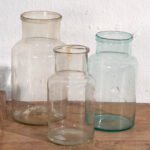 Kleine antieke flessen (ca. 1920). Set van 3 stuks #16 – Glazen & Karaffen, Glass (photo 6 of 10)