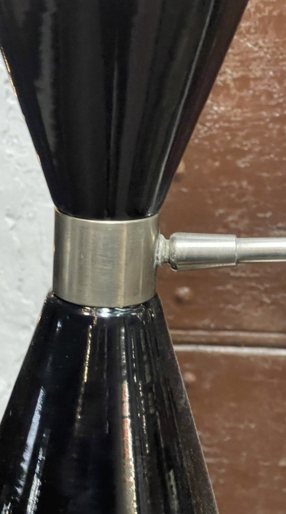 Lámpara de pie Stilnovo, Lámparas de pie, Metal, Mármol, Negro, Mid Century Modern (foto 5 de 8)
