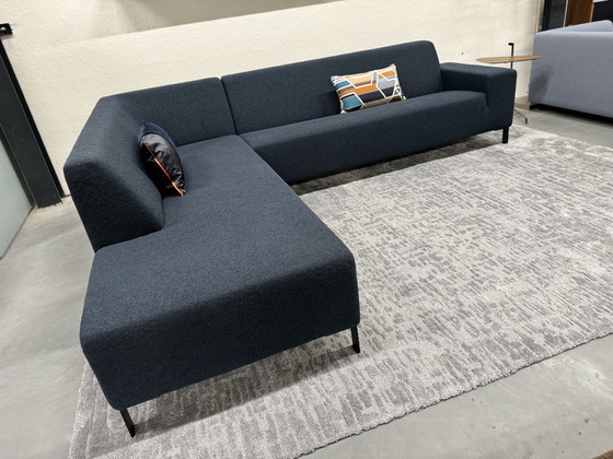 Image 1 of Gelderland 6511 Sofá esquinero de tela azul Sofá de diseño 293x240