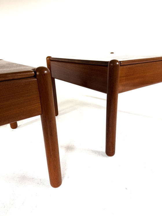 Image 1 of 2x vintage Danish teak coffee table, 1970s