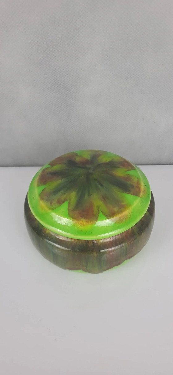 Steingutdose signiert Lacheny / Puisaye – Geschirr, Porcelain, Art Deco (photo 4 of 7)