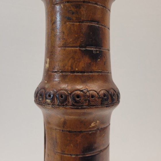 Image 1 of Peperstrooier van bamboe en brons, 20e eeuw
