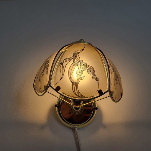 Lampada da parete Hollywood Regency anni '70