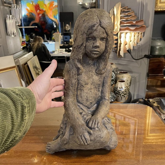 Fille en grès dans le style d'Elie van Damme pour Amphora, années 1970 – Sculptures, Ceramic, Art Deco (photo 2 of 13)