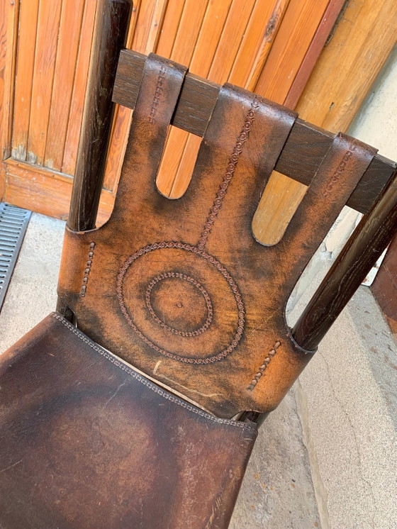 Handwerklicher Lederstuhl aus den 70ern. – Verstellbarer relaxsessel, Metall, Mid Century Modern (photo 3 of 10)