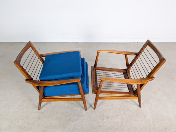 Image 1 of 2x poltrone originali Mid-Century in teak vintage