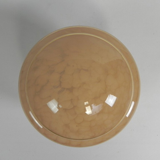 Image 1 of Lampada da soffitto Art Déco con globo rosa nuvoloso, anni '30