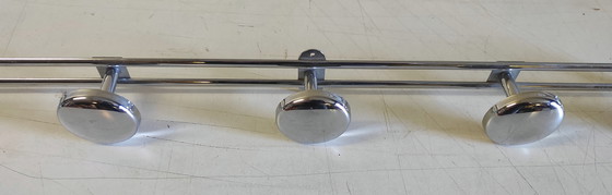 Image 1 of Vintage wall-mounted coat rack in chromed metal - mid-20th century