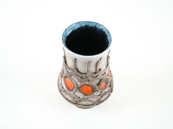 Vaso in ceramica, design tedesco, anni '60, prodotto da Strehla, Vasi, Multicolore (foto 4 di 8)