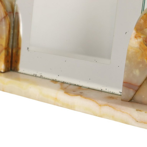 Cuadro grande estilo art déco con marco de fotos, mármol ónix y borde espejado. – Marcos de fotos, Marble (photo 6 of 22)