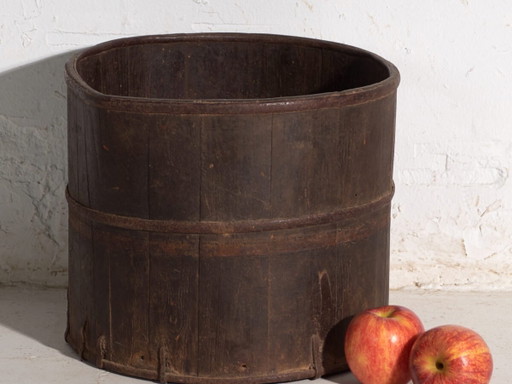 Secchio in legno antico – Cina, circa 1900 – decoratieve objecten, Wood, Iron, Rustic (photo 2 of 40)