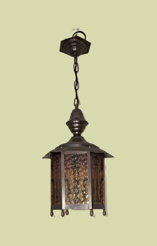 Lampe de salle/lampe de salle, originale de l'école d'Amsterdam.