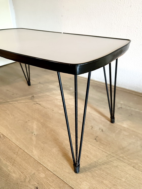 Image 1 of Retro vintage bijzettafel draadpootjes ‘50s-‘60s