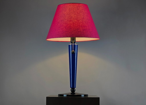 1980 Vintage AMSTEL Lighting Industries Dutch Postmodern Buffet Table Lamp - Memphis Style.