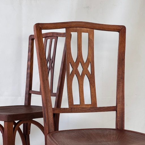 Paar Esszimmerstühle Modell 333 von Josef Hoffmann für Jacob & Josef Kohn, Wien, 1901