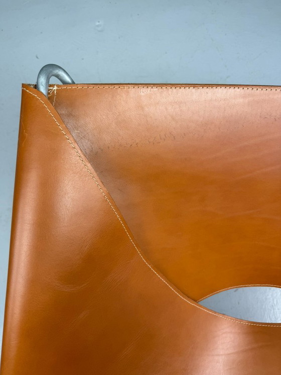 Image 1 of Pierre Paulin AP-14 cognac leather armchair for A. Polak, 1955
