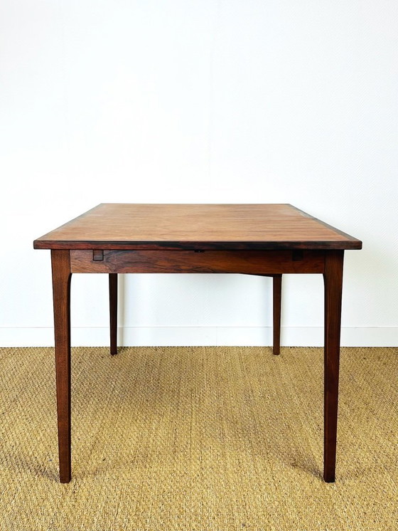 Image 1 of Skandinavischer Esstisch aus Palisanderholz mit Ausziehplatten, 1960