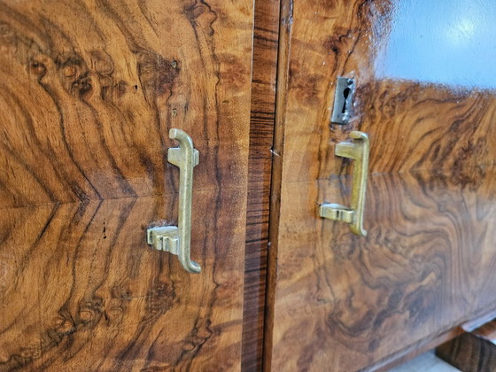 Vetrina francese Art Decò degli anni '40 in noce, Vetrine, Legno, Marrone (foto 22 di 28)