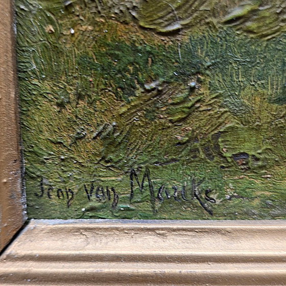 Image 1 of Jean van Marcke de Lummen painting mare with foal