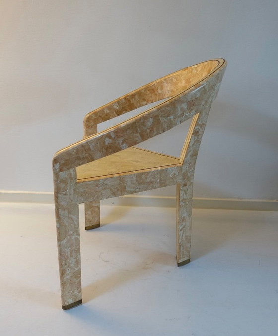 Image 1 of Conjunto de dos sillas Triancolori estilo Maitland Smith, década de 1970