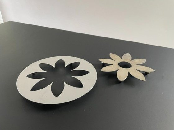 Image 1 of Vintage modular metal coasters set of 2