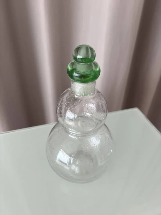 Superb Signed Blown Glass Carafe – Federico Restrepo, Glass & Decanter (photo 3 of 10)