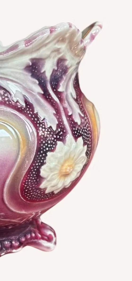 Image 1 of Vaso/cachepot in ceramica decorata d'epoca