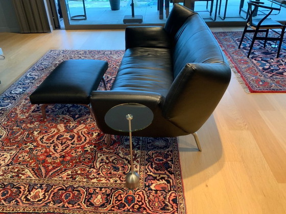 Image 1 of Divano a 3 posti Leolux Devon con poggiapiedi