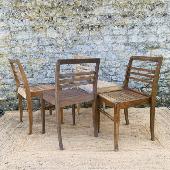 Image 1 of Ensemble de 4 chaises René Gabriel