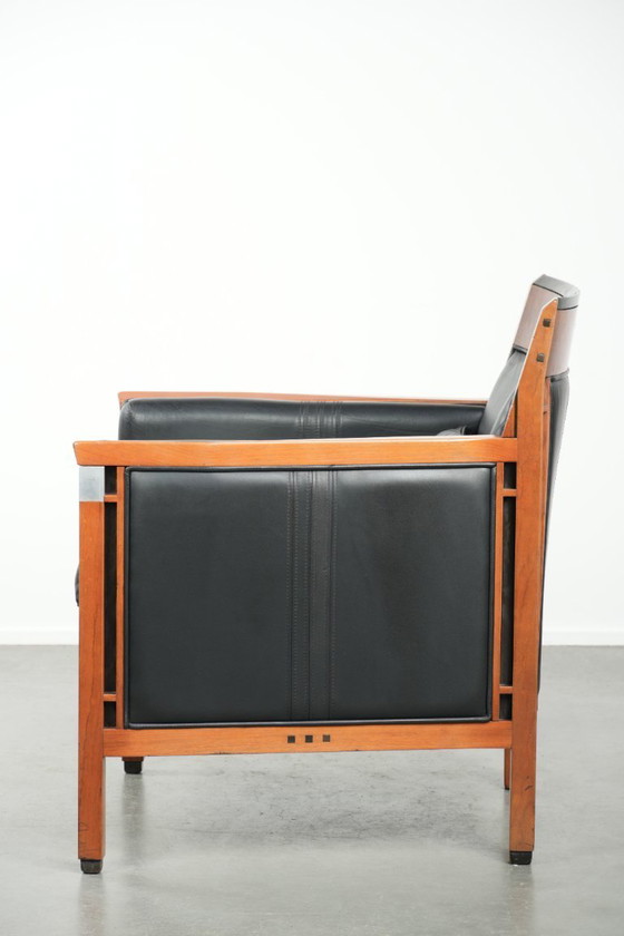 In Goede Staat Verkerende Zwarte Leren Art Deco Schuitema Design Fauteuil Uit De Decoforma Serie – Leather (photo 5 of 14)