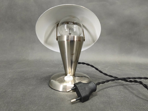Image 1 of Bauhaus Chrome Table Lamp with Adjustable Shade, 1930s