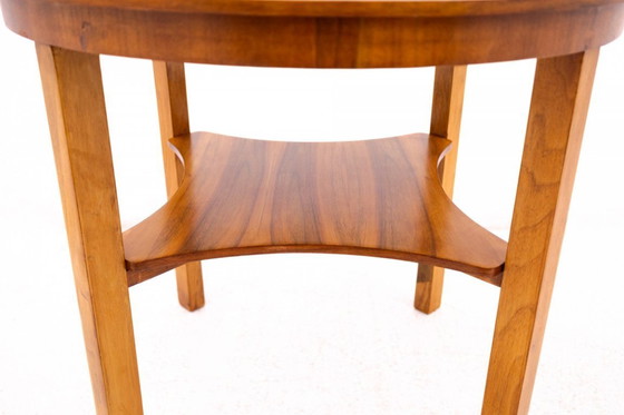 Image 1 of Runder Tisch im Art-Deco-Stil aus der Zeit um 1950, Polen.