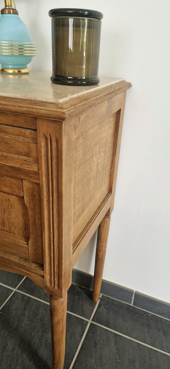 Image 1 of Louis XVI-stijl meubilair - massief eiken - jaren 1940