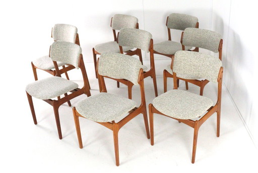 Set di 8 sedie Erik Buch O.D. mobler vintage design danese