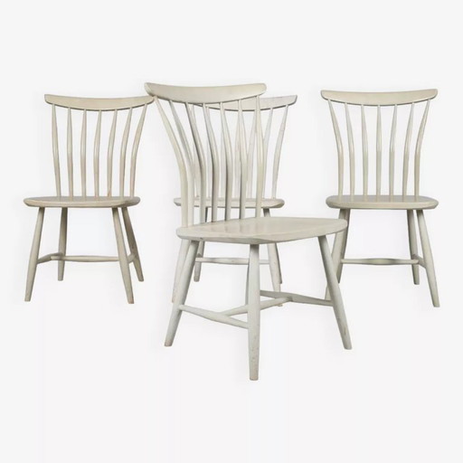 Set of 2 Vintage Scandinavian Akerblom Birch Chairs, Sweden, 1955