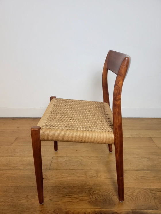 Image 1 of 4er-Set Stühle von N.O. Møller, Modell 77, aus Teakholz