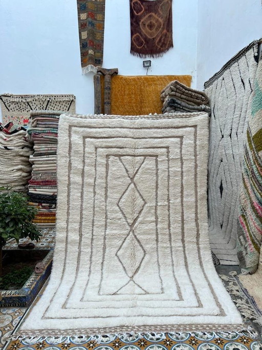Traditioneller, handgeknüpfter Teppich aus reiner Wolle, Größe 2/3 m – Alberto Bazzani, vloerkleden en tapijten, Wool