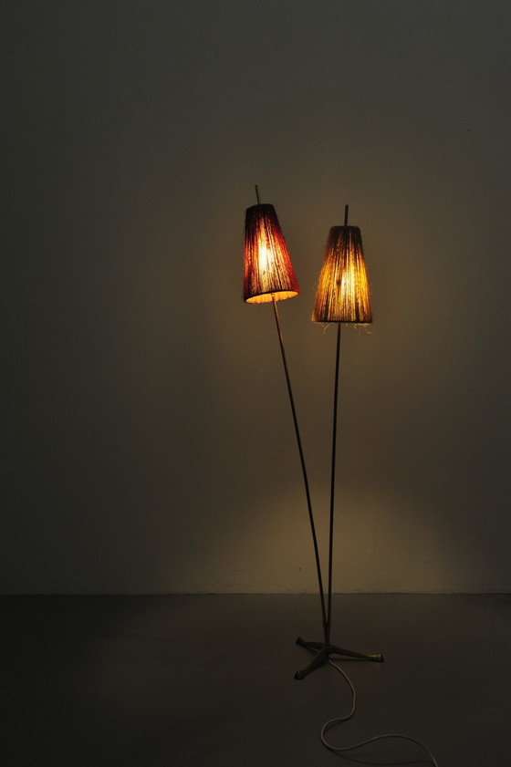 Image 1 of Floor lamp with brass base (1950s)