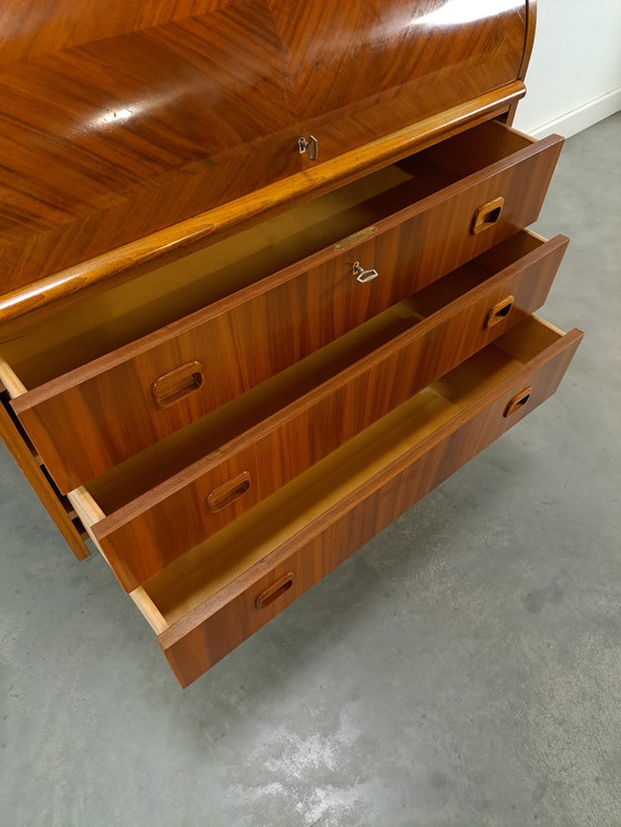 Image 1 of Bureau secret suédois avec tiroirs, bureau scandinave