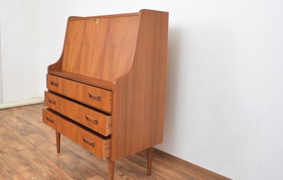 Image 1 of Mid Century Deense teakhouten secretaire van Gunnar Nielsen voor Tibergaard, 1960S.