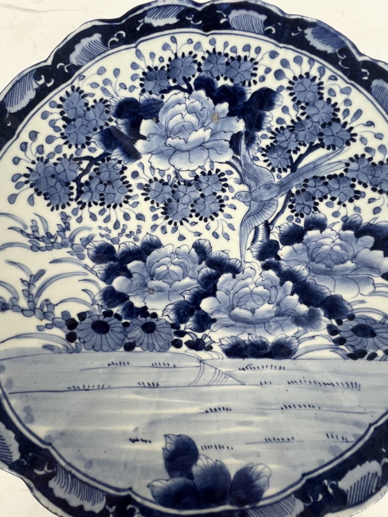 Image 1 of Antieke 19e eeuwse Japanse Artis schotel met vogelkooien