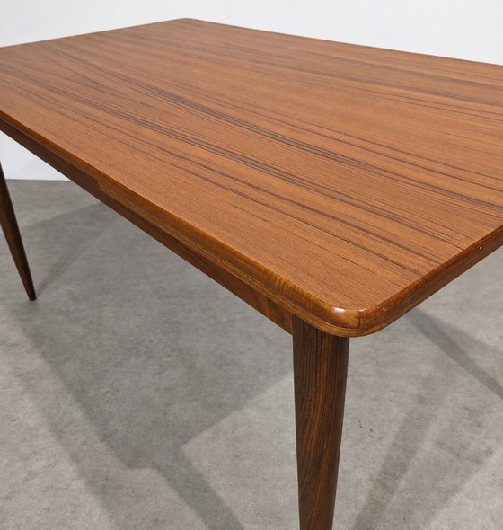 Vintage Scandinavian Teak Dining Table – Extendable – Mid-Century – Wood (photo 3 of 7)
