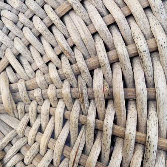 Image 1 of Een paar vintage rieten krukjes