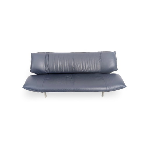 Original Leolux Tango Sofa Design Couch Leather Black Italy